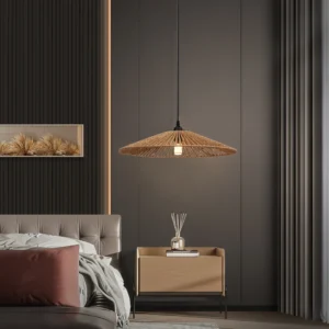 نجف مودرن بني بمقبس E27 لمبة واحدة، مقاس 60 سم