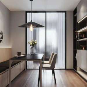 نجف مودرن أسود لمبة واحدة E27 - قطر 60 سم