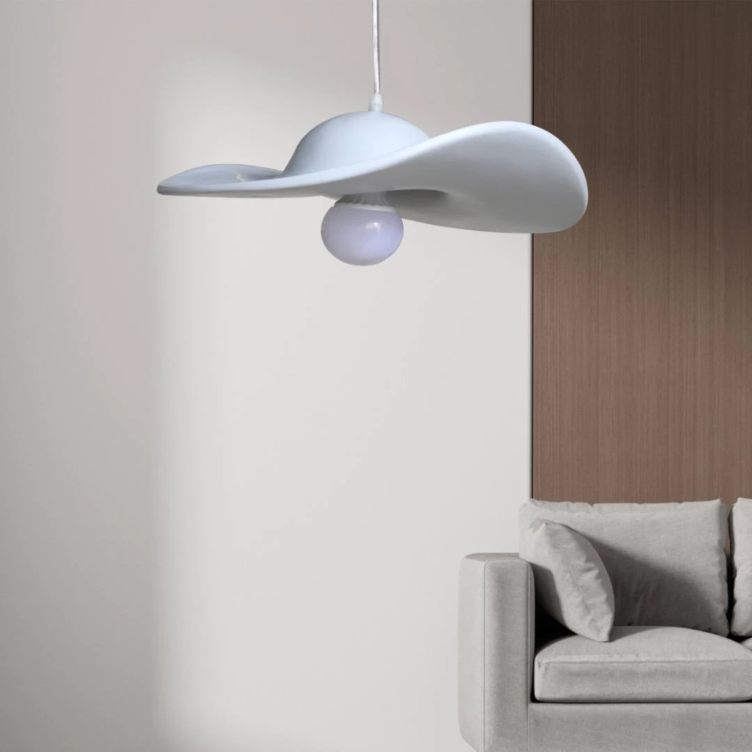 Modern gray chandelier with one E27 bulb — 60 cm diameter