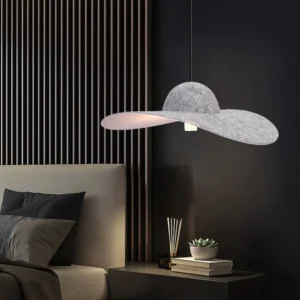 Modern silver pendant chandelier with E27 socket, single bulb — 650 mm diameter