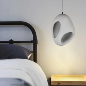 Modern gray lamp holder for one E27 bulb