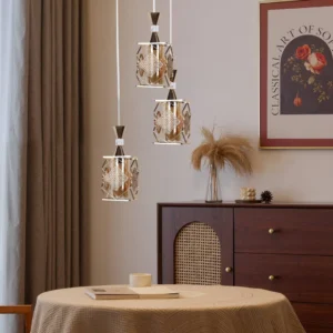 Modern gold chandelier with three sockets E27