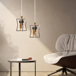 حامل إضاءة مودرن ذهبي لمصباح E27 (لمبة واحدة)