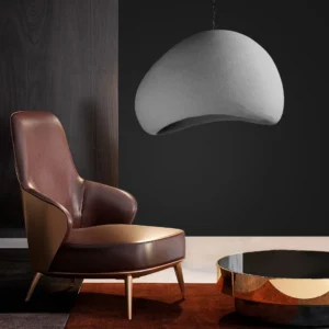 مصباح معلق مودرن رمادي بمقبس E27 لمبة واحدة، قطر 80 سم