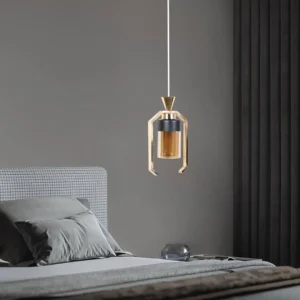 مصباح معلق مودرن ذهبي لمبة واحدة E27