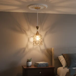 Modern gold light fixture for E27 bulb (single socket)