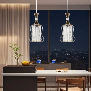 مصباح معلق مودرن ذهبي (لمبة واحدة E27)