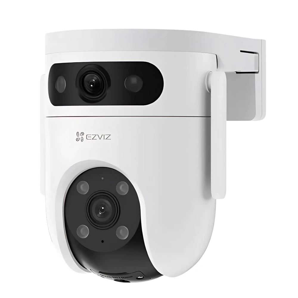 كاميرا المراقبة الذكية EZVIZ H8c Dual بعدستين (ثابتة 3 ميجابيكسل + متحركة 2 ميجابيكسل) بتغطية بانورامية 360 درجة ورؤية ليلية ملونة