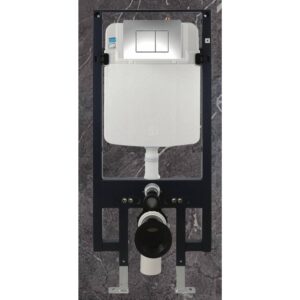 خزان سيفون مخفي مع زر ضغط طراز F12 400-1 — الخزف السعودي