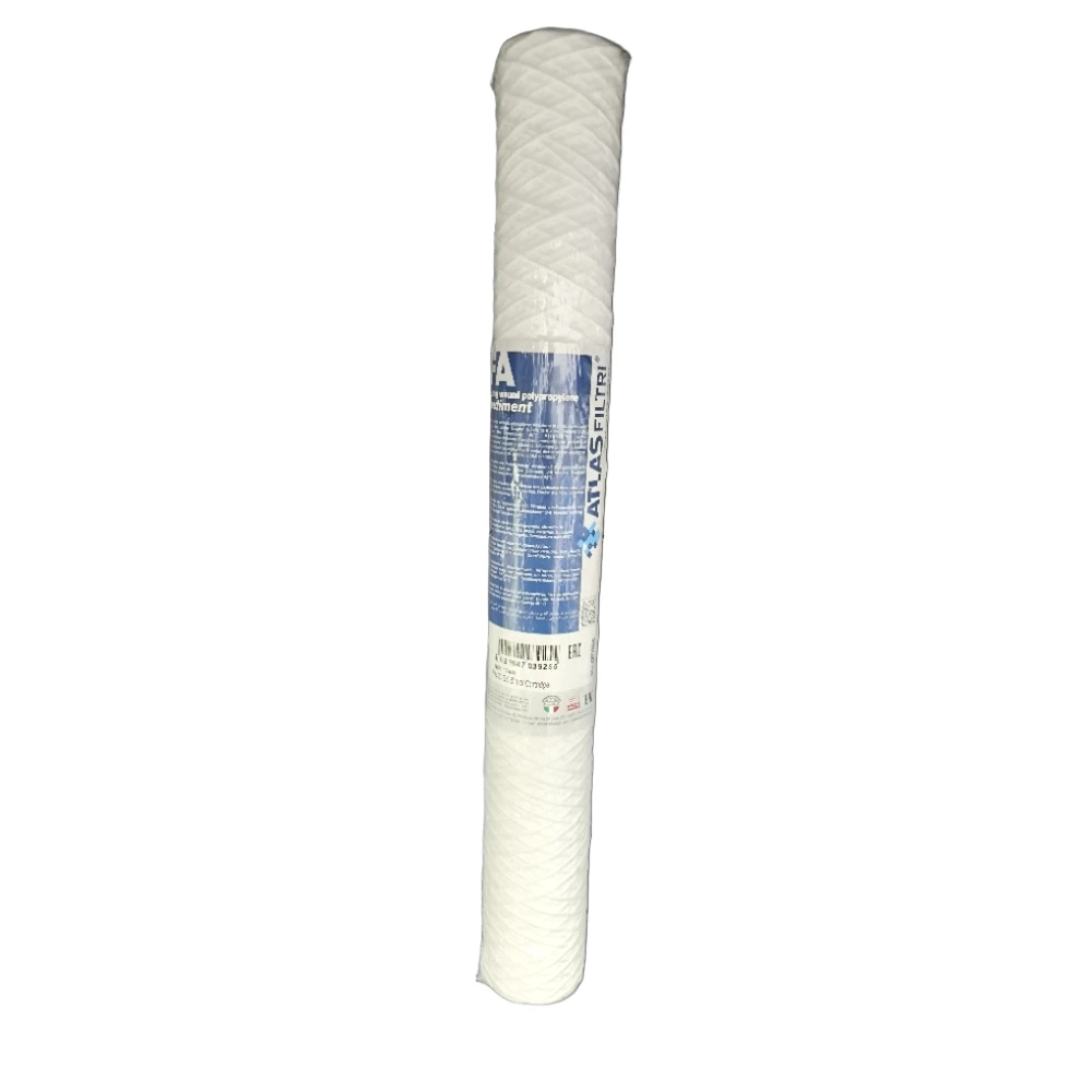خرطوشة فلتر مياه أطلس فلتري موديل FA 10 SX من البولي بروبلين ملفوفة — 10 بوصة، 5 ميكرون