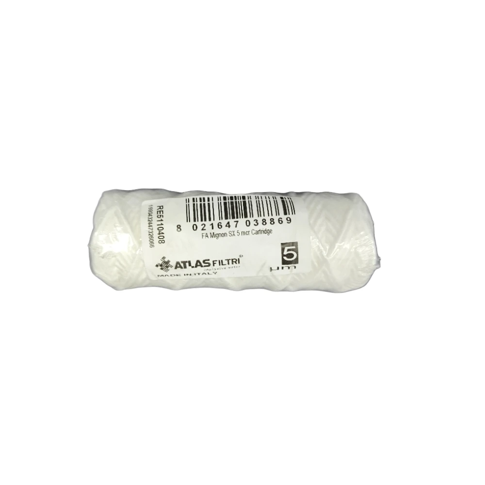 خرطوشة فلتر ملفوفة لإزالة الرواسب أطلس فلتري FA Mignon SX — طول 5 بوصات، دقة 5 ميكرون