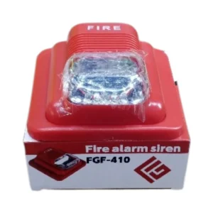 صافرة إنذار حريق مع وميض ضوئي موديل FGF-410 — مستوى صوت 100 ديسيبل