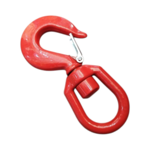 خطاف رفع دوّار مزوّد بلسان أمان — فولاذ مطروق عالي التحمل (G80)