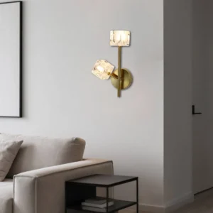 أبليك حائطي مودرن بلون زيتوني لمصباحين G9