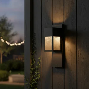 مصباح حائط خارجي أسود بقاعدة GU10