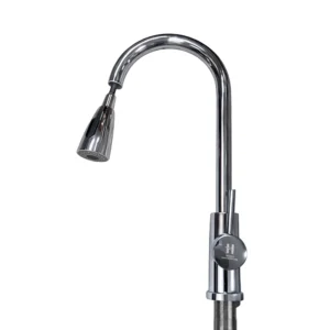 صنبور مطبخ جداري HAAGEN كروم بخرطوم مرن قابل للسحب