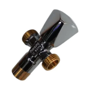 صمام زاوية نحاسي متعدد المخارج HELISENT — لتحكم وتوزيع تدفق المياه بطبقة لامعة مقاومة للتآكل