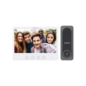 طقم إنتركوم سلكي مرئي Hikvision بشاشة داخلية 7 بوصة وكاميرا 1080P — صوت وصورة