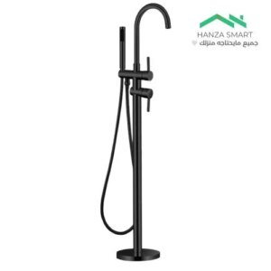 خلاط بانيو أرضي دائري من هانزا سمارت — أسود مطفي | HS200101B