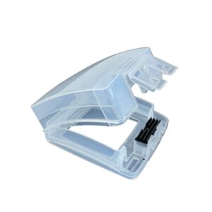 غطاء فيشة بلاستيكي شفاف أبيض IP55 موديل 50017