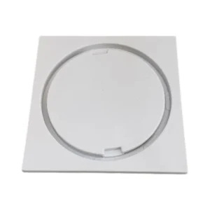 غطاء فتحة تهوية مربع JAMS مقاس 17×17 سم — أبيض مع غطاء دائري وشبكة حماية