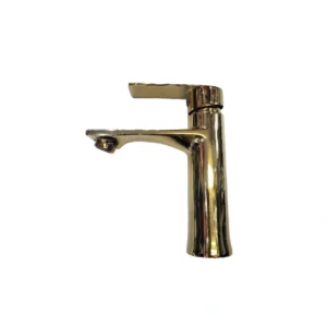 JMS حنفية مغسلة ذهبية بتصميم عصري — مثالية للاستخدام المنزلي