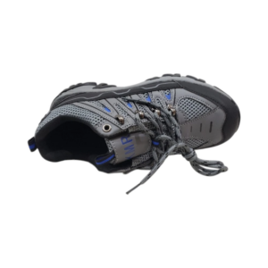 حذاء سلامة رمادي مقاوم للصدمات والانزلاق مع تهوية عالية وتصميم مريح – KMR