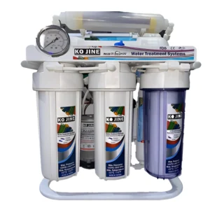 نظام تحلية مياه منزلي KO JINE بخمس مراحل مع قاعدة أرضية ومقياس ضغط