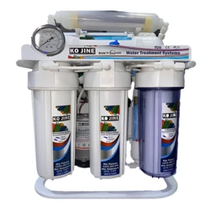 جهاز تحلية مياه منزلي KO JINE بست مراحل مع مقياس ضغط وقاعدة أرضية
