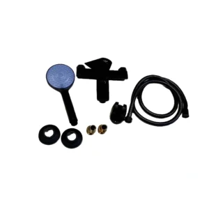 خلاط بانيو ودش مزدوج موديل L-113-B — أسود مطفي مع طقم سماعة