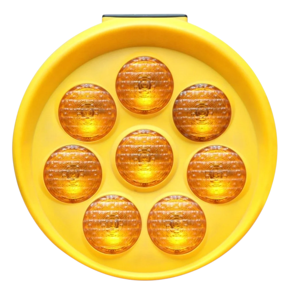 كشاف سلامة شمسي صن فلاور LED — ضوء تحذيري للطرق