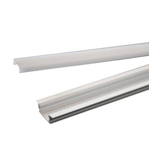 مجرى ألمنيوم LED طول 2 متر — 162 ليد مع غطاء شفاف