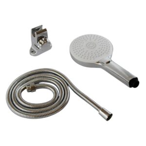 اوريسا رأس دش كرومي دائري مع إضاءة LED وقاعدة — موديل 30096