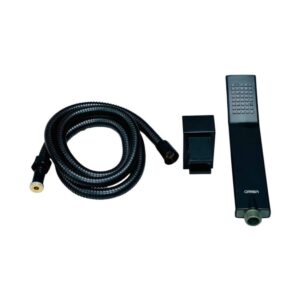 اوريسا سماعة مستطيلة منحنية سوداء مع إضاءة LED وقاعدة — موديل 30107