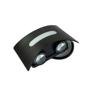 مصباح جداري خارجي LED 5 واط — أسود، إضاءة صفراء، هيكل ألومنيوم K1/XF6668