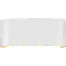 مصباح جداري خارجي للبوابة — هيكل أبيض، ضوء أصفر، رباعي بثمانية مصابيح LED