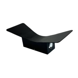 إضاءة جداريّة خارجية LED 6 واط - أسود، إضاءة صفراء، ألومنيوم (K1/XF6860)