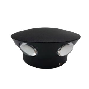 مصباح جداري خارجي LED 6 فتحات باللون الأسود مع إضاءة RGB ثابتة — موديل CK285/6/SB+RGB