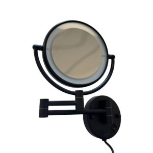مرآة مكبّرة متحركة بإضاءة LED — سوداء، 8 بوصة، أوريسا 60086