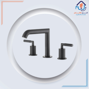 خلاط مغسلة ثلاثي الفتحات بتصميم عصري - LIMA - أسود مطفي