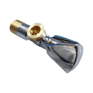 صمام زاوية كرومي إيطالي عالي الجودة مع مقبض معدني متين لضبط تدفق الماء | Loretta