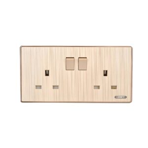 قابس مزدوج LUXIFY 13 أمبير - لون ذهبي