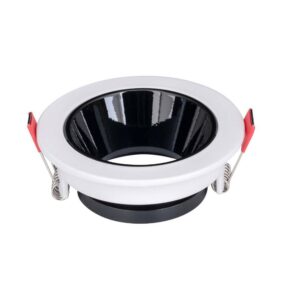 مانع وهج أسود لامع بإطار أبيض — LUXIFY