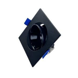 مانع توهّج مربع لمصباح مفرد - أسود | LUXIFY