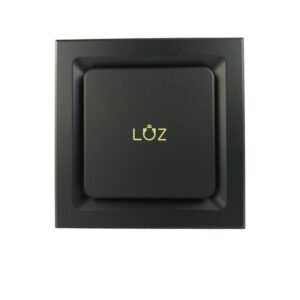 مروحة سقف ديكور LUZ مقاس 20×20، لون أسود