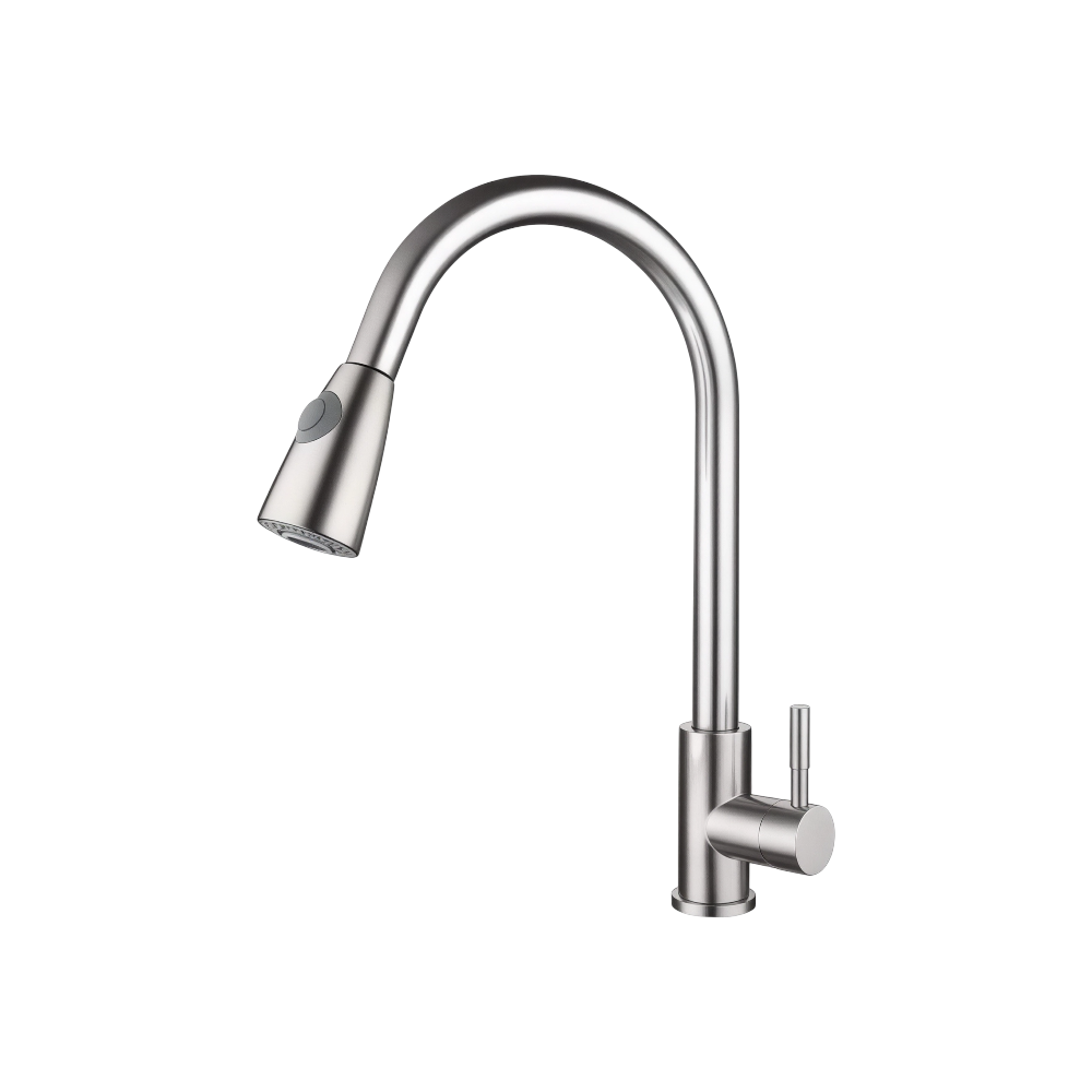 خلاط حوض مطبخ موديل سحاب كروم M1 — فضي