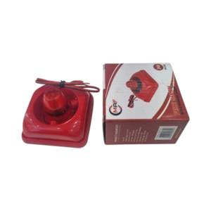 صفارة إنذار حريق MAF مزوّدة بضوء وامض - 100 ديسيبل - 12/24 فولت - موديل FS-S-101