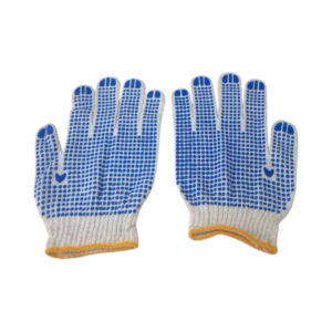 قفازات عمل قطنية من MAF بنقاط PVC مضادة للانزلاق