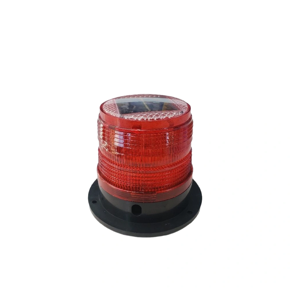 MAS Red Solar Warning Lamp | Traffic Warning Light for Road and Construction Safety Equipment