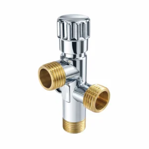 صمام زاوية ثلاثي نحاسي مطلي بالكروم — صناعة إيطالية | Norica